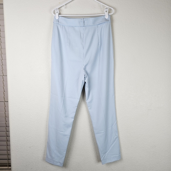 Alex Marie Tia Pleated Hi-Rise Paperbag Pants Light Blue - Picture 4 of 10